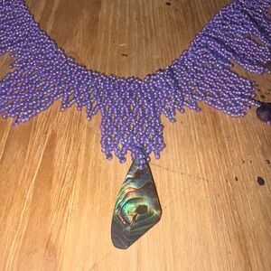Vibrant Purple Beaded Necklace
